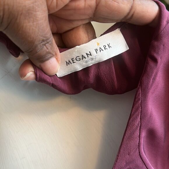 Megan Park 100% Silk & Turquoise Embroidered Blouse 1=6 - Picture 6 of 8